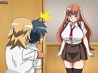 Big meloned Anime Babe fetten Schwanz lecken und Reiten