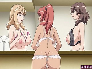 Drie grote titted hentai babes