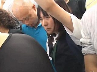Estetyzacja japoński Infant gets fucked i creampied w autobusie