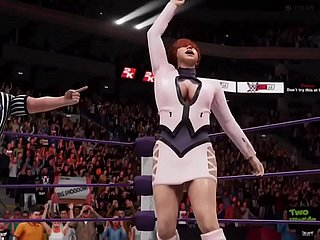 Cassandra Nigh Sophitia VS Shermie Nigh Ivy - Terrible Ending!! - WWE2K19 - Waifu Wrestling