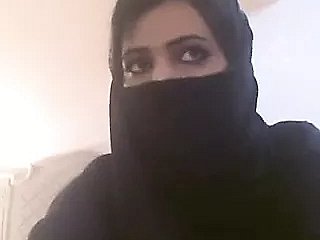 Arab Column Around Hijab Showing Their way Titties