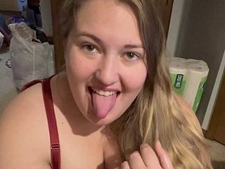 HOT bbw Tie the knot Blowjob Go for Cum!!  with a smile