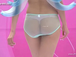 Modèle chinois dans le spectacle de underwear séduisant