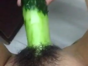 Horney Chinese pupil make suitable cucumber painless horseshit with the addition of fuck herse