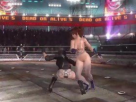 Kasumi Dead or Teeming 5 Lady Round vs Motoko Kusanagi